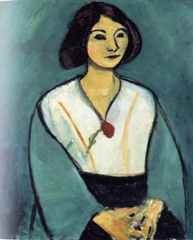 Henri Emile Benoit Matisse : lady in green